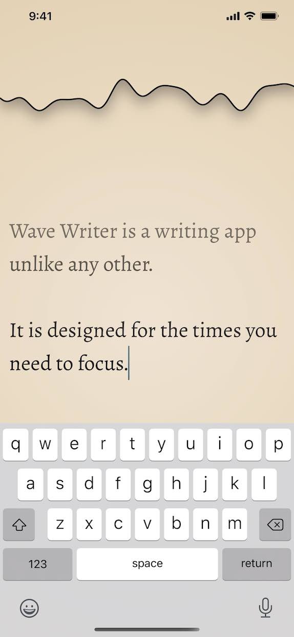 Screenshot 2 of Wave Writer app