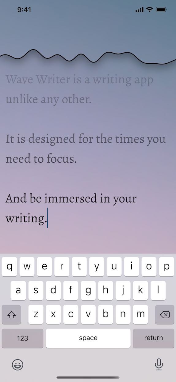 Screenshot 3 of Wave Writer app