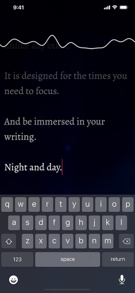 Screenshot 4 of Wave Writer app